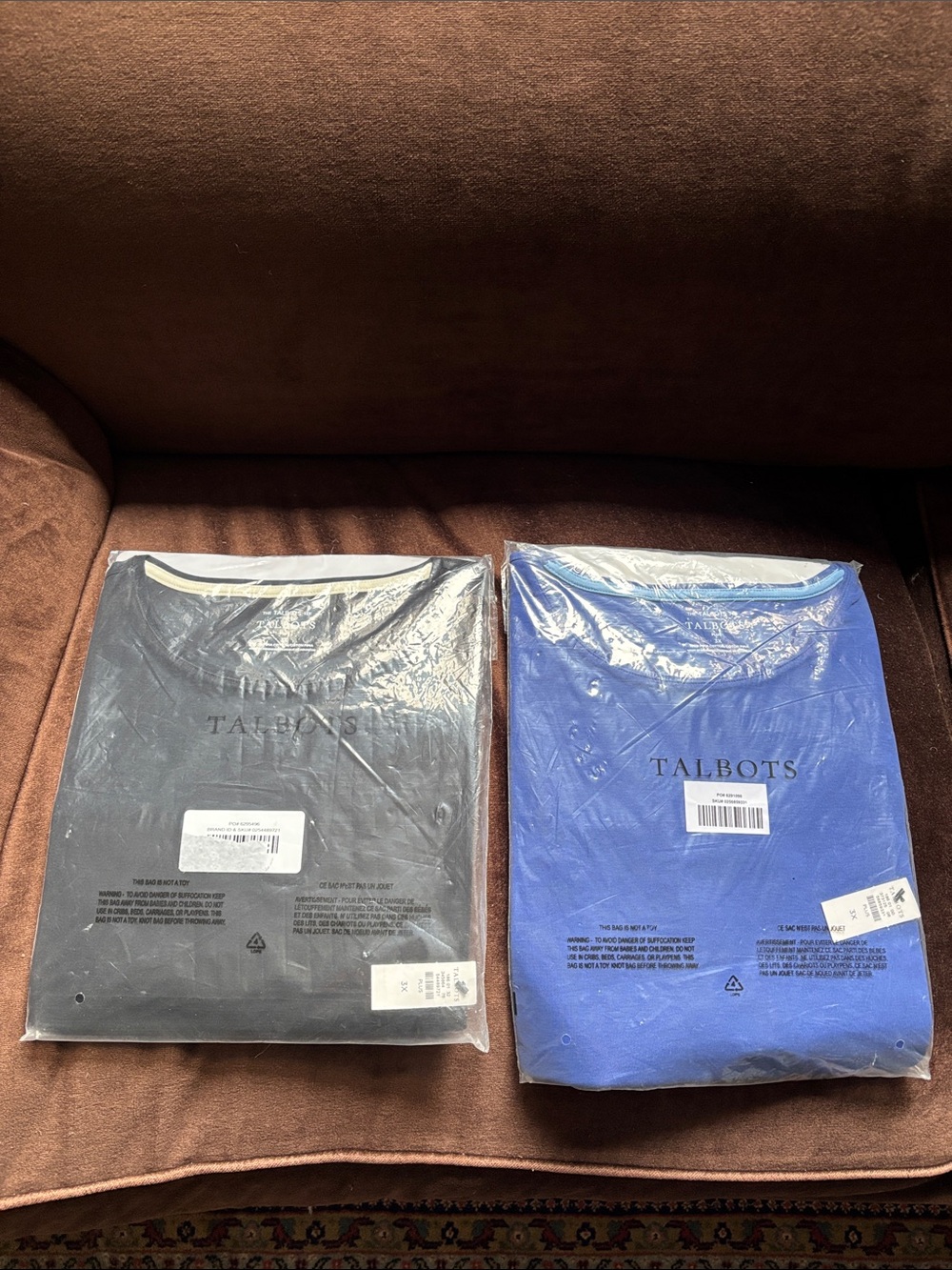 Two Talbots Women's Cotton Tops - Black and Blue - NWT